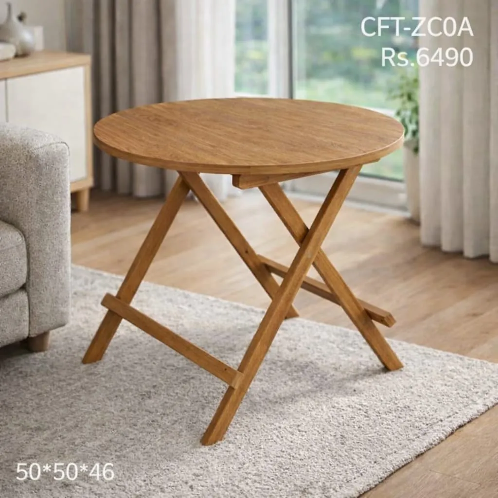 TEAK FOLDING CoFfee Table Round Table