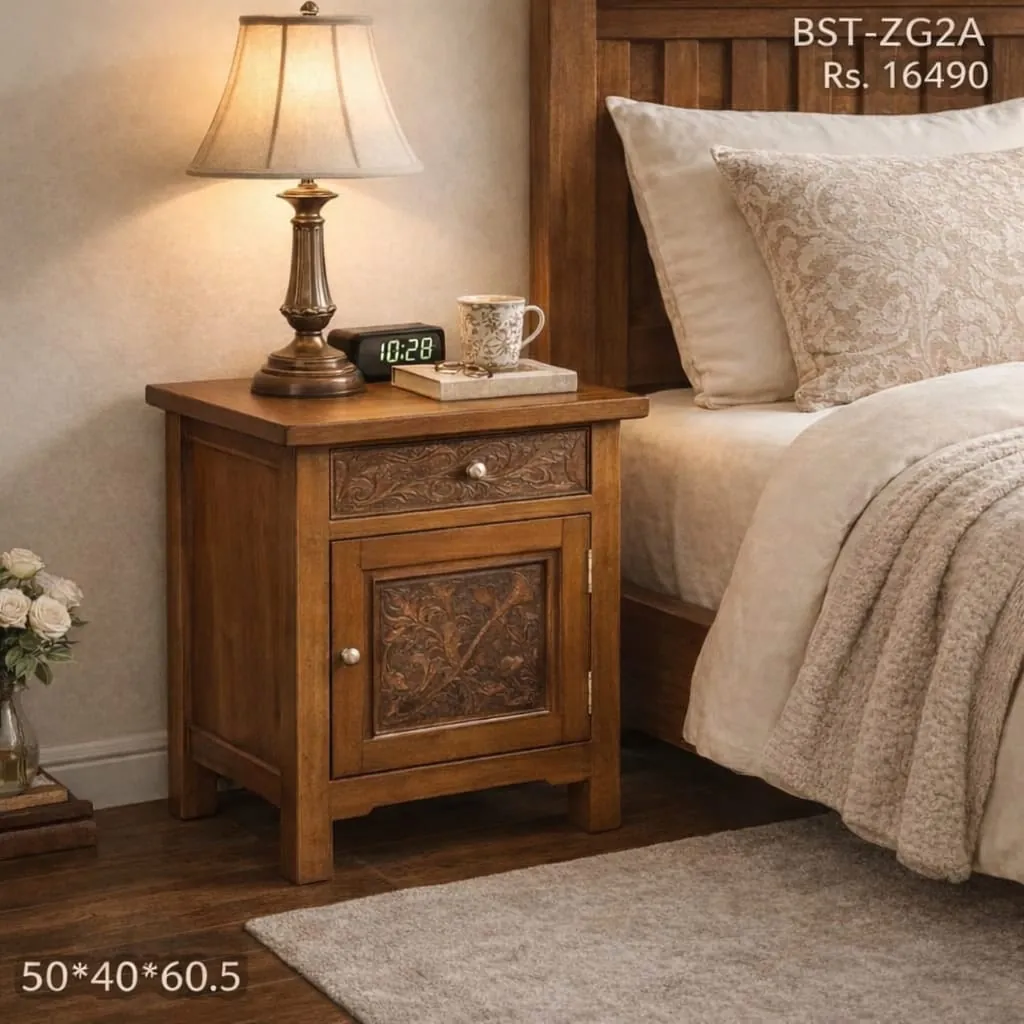 TEAK Bed Side BED SIDE TABLE 1'8"