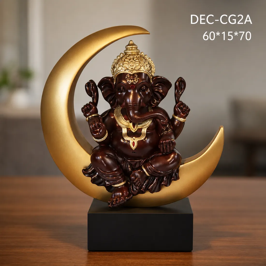 TEAK Handicrafts DECoratives GANESHA MOON