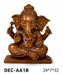 TEAK Handicrafts DECoratives SITITING GANESHA