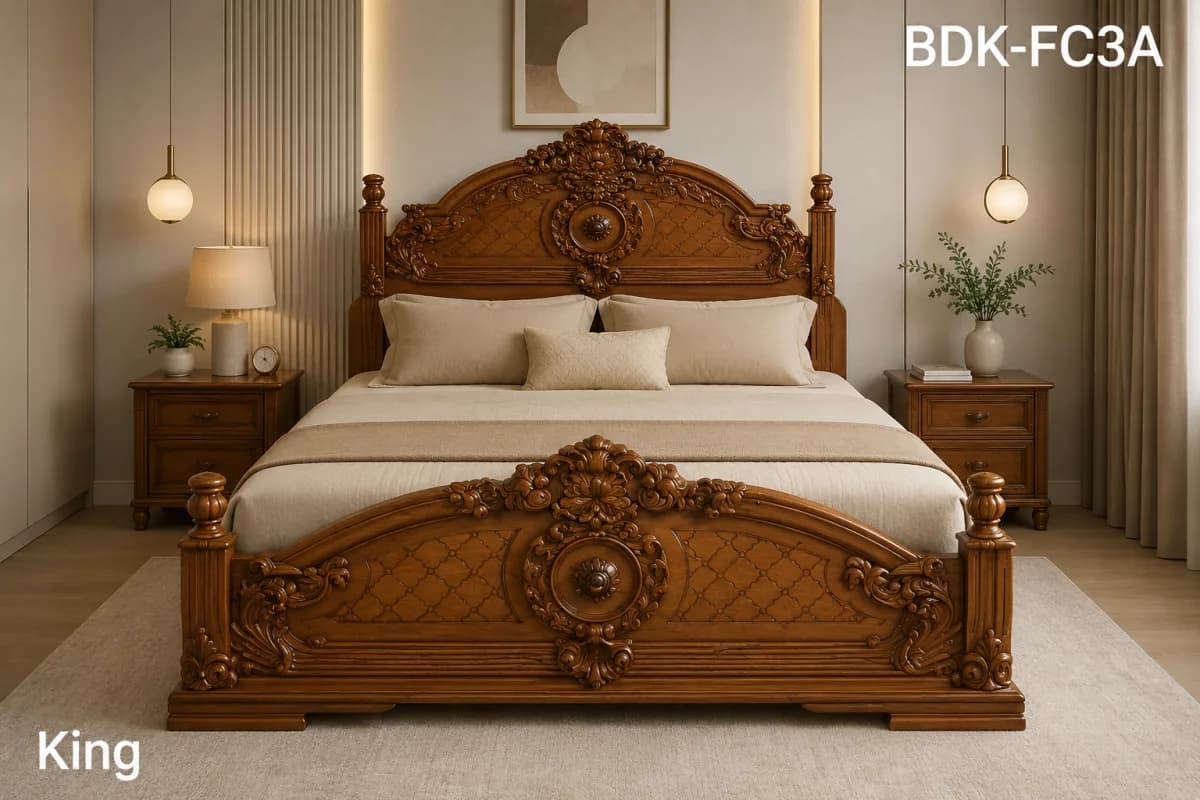 TEAK KING BED AULIA RAJA
