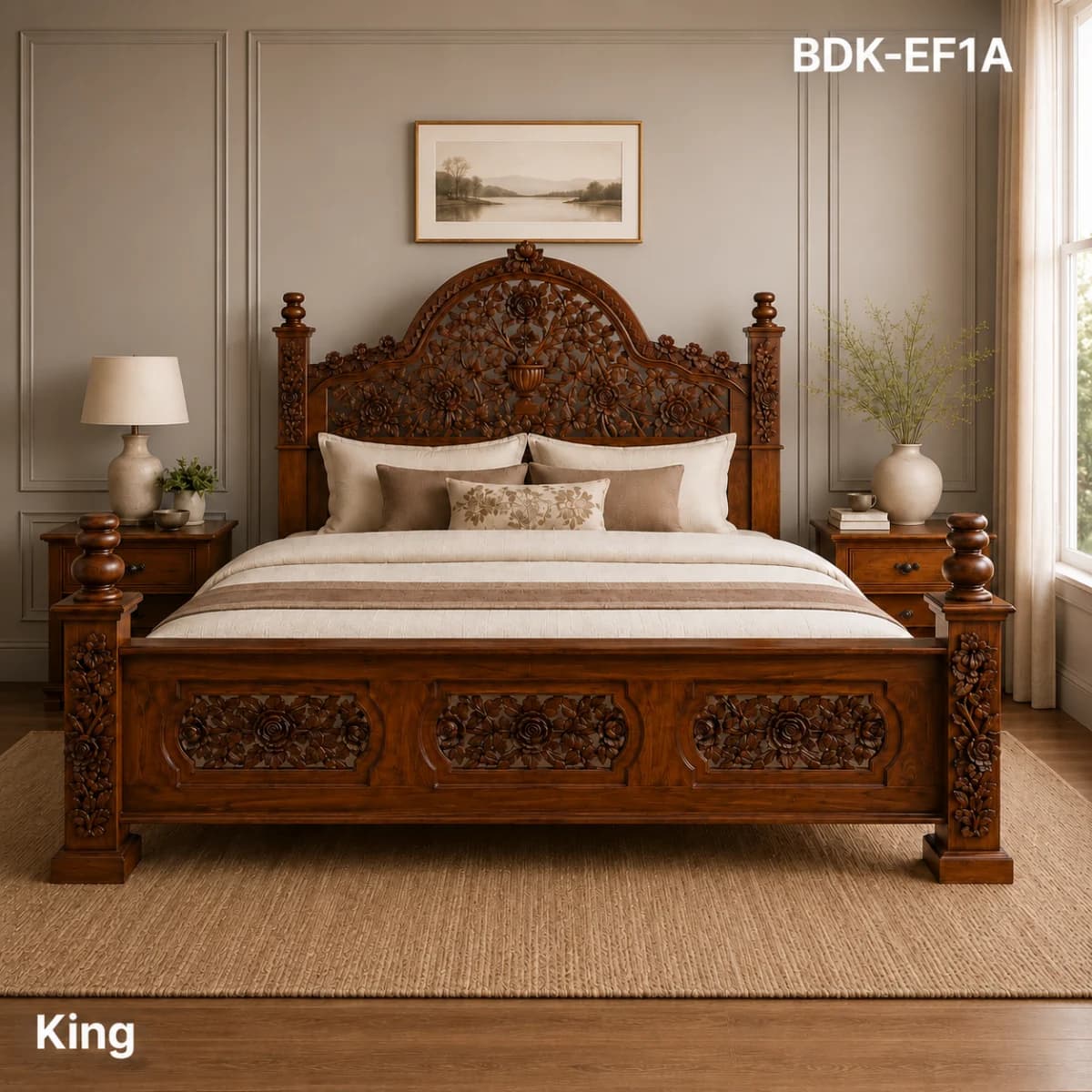 TEAK KING BED DIPPAN ARWANA