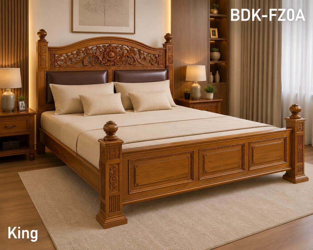 TEAK KING BED RAHWANA
