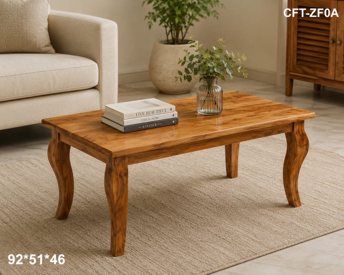 TEAK Knock Down CoFfee Table Carving Leg