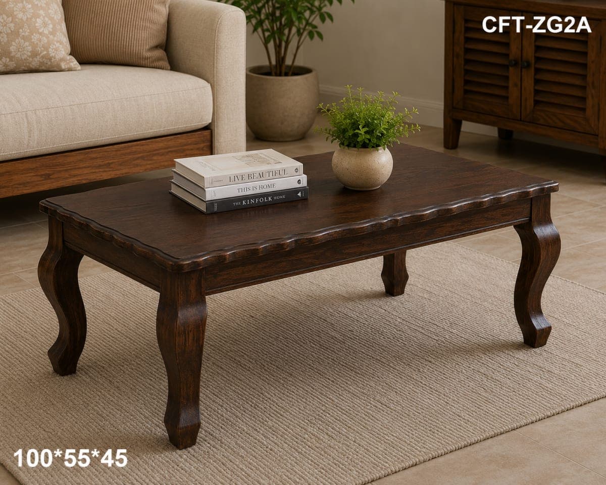 TEAK Knock Down CoFfee Table Carving Leg