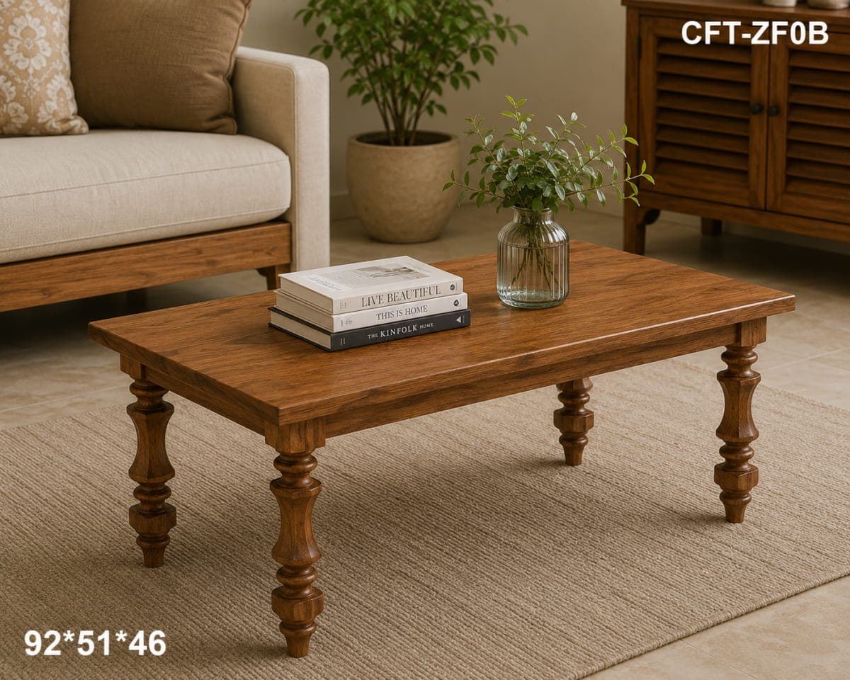 TEAK Knock Down CoFfee Table Straight