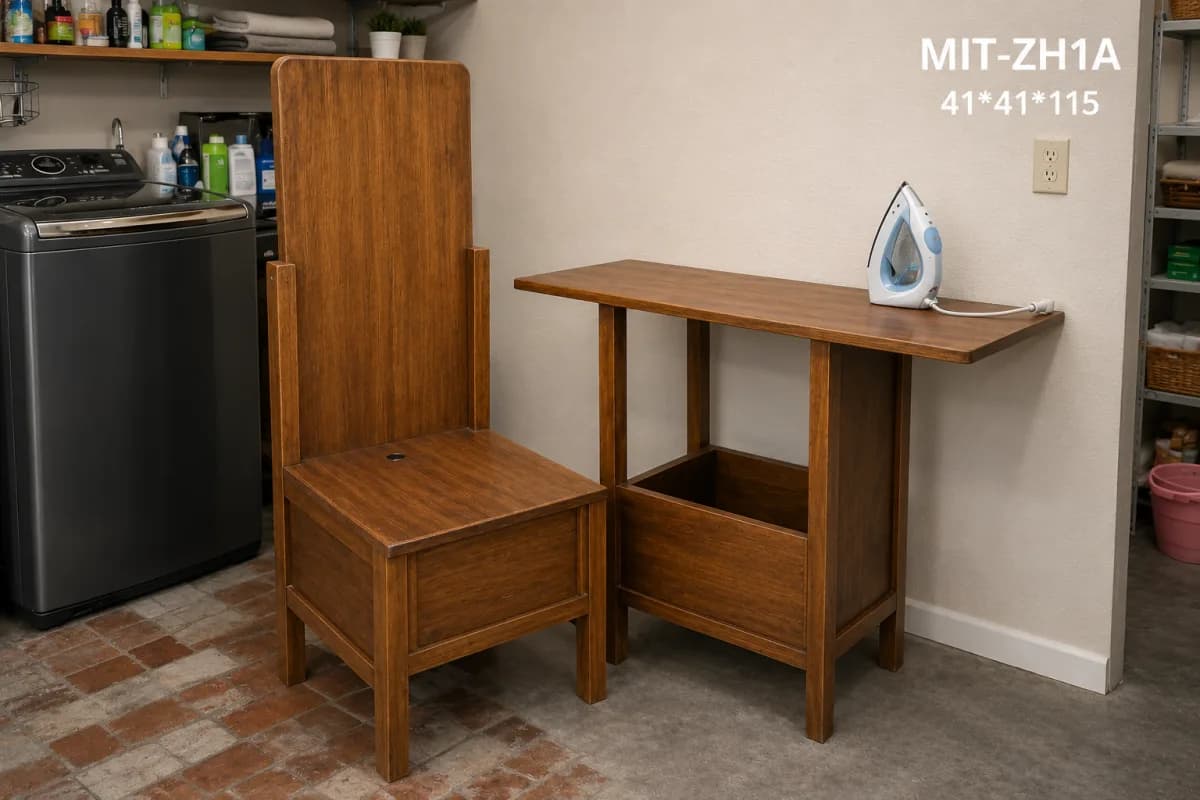 TEAK MAGIC IRONING TABLE TABLE Chair cum Table