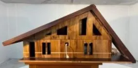 TEAK LEO PRJ WOOD HOUSE DECORATIVE MINIATURE