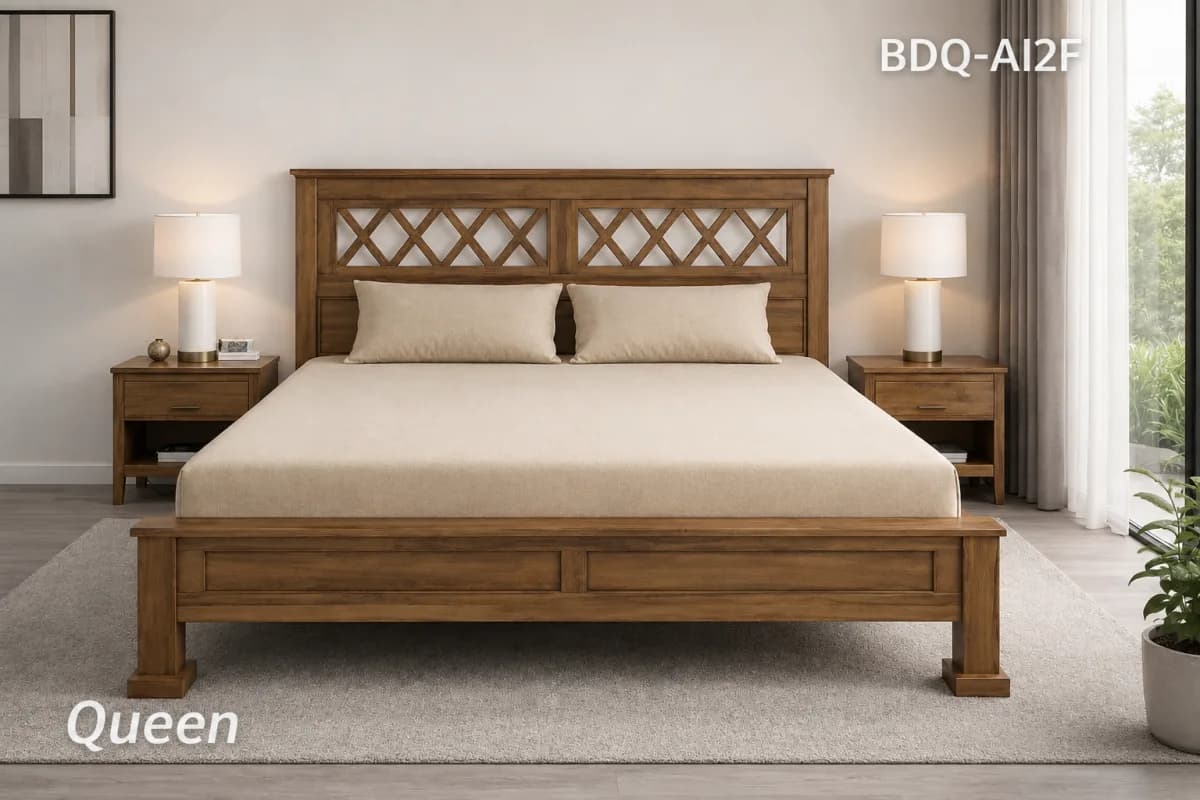 TEAK QUEEN BED BUDGET