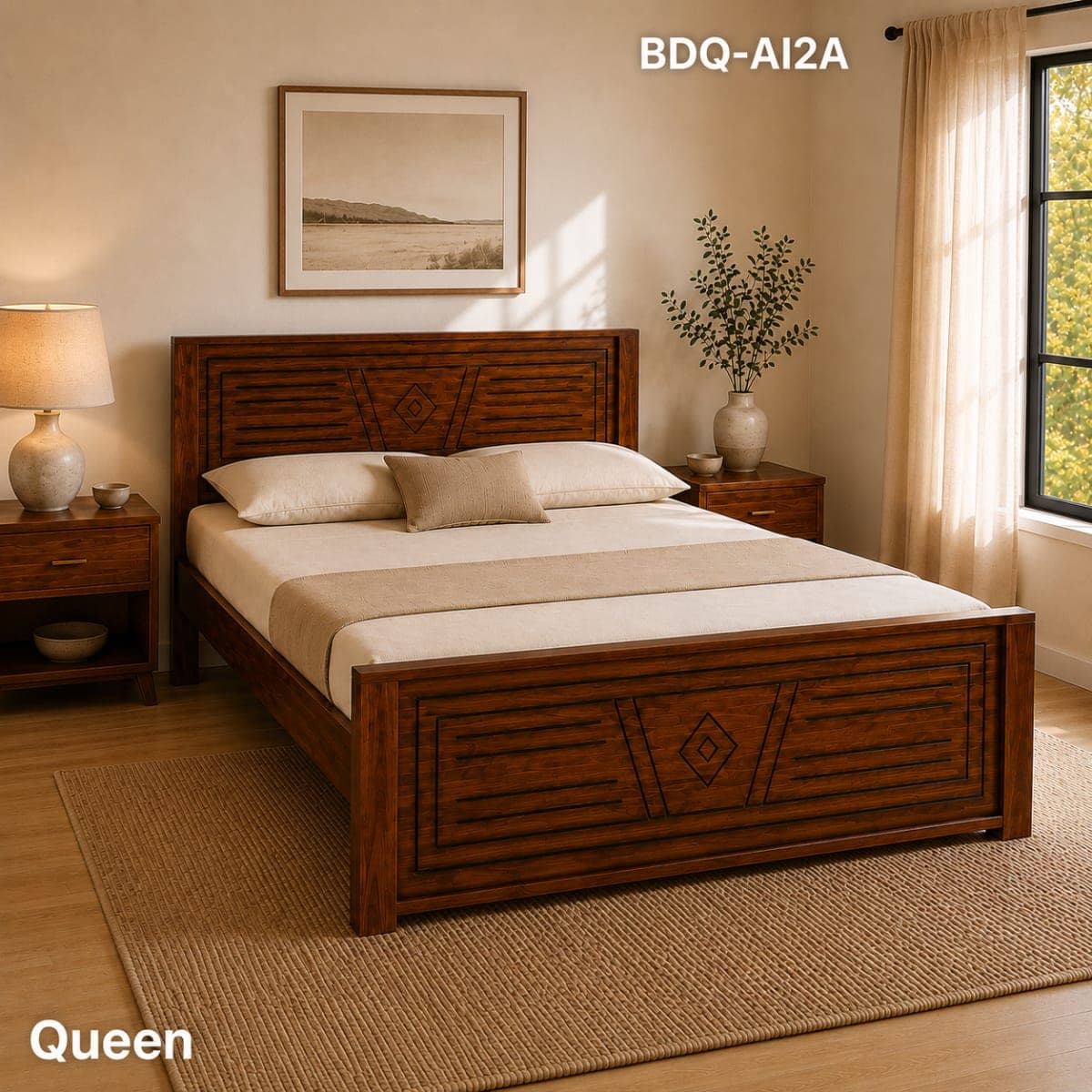 TEAK QUEEN BED BUDGET