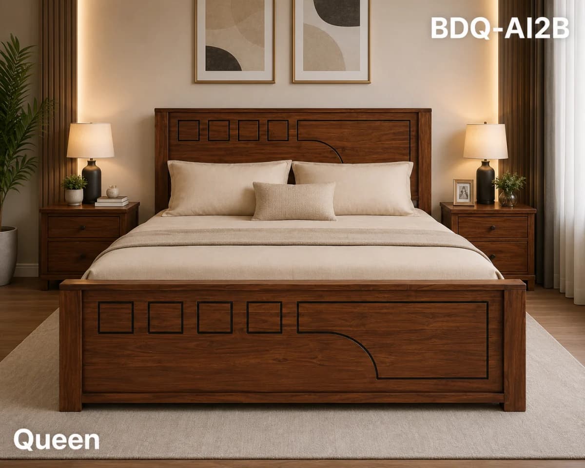 TEAK QUEEN BED BUDGET