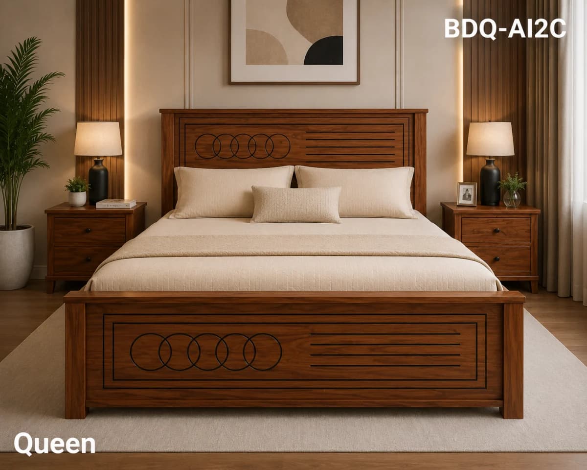 TEAK QUEEN BED BUDGET