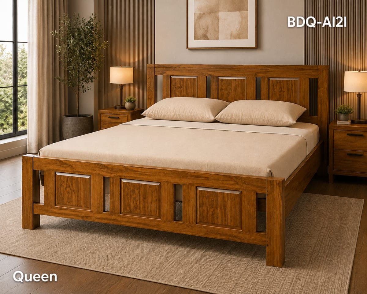 TEAK QUEEN BED BUDGET