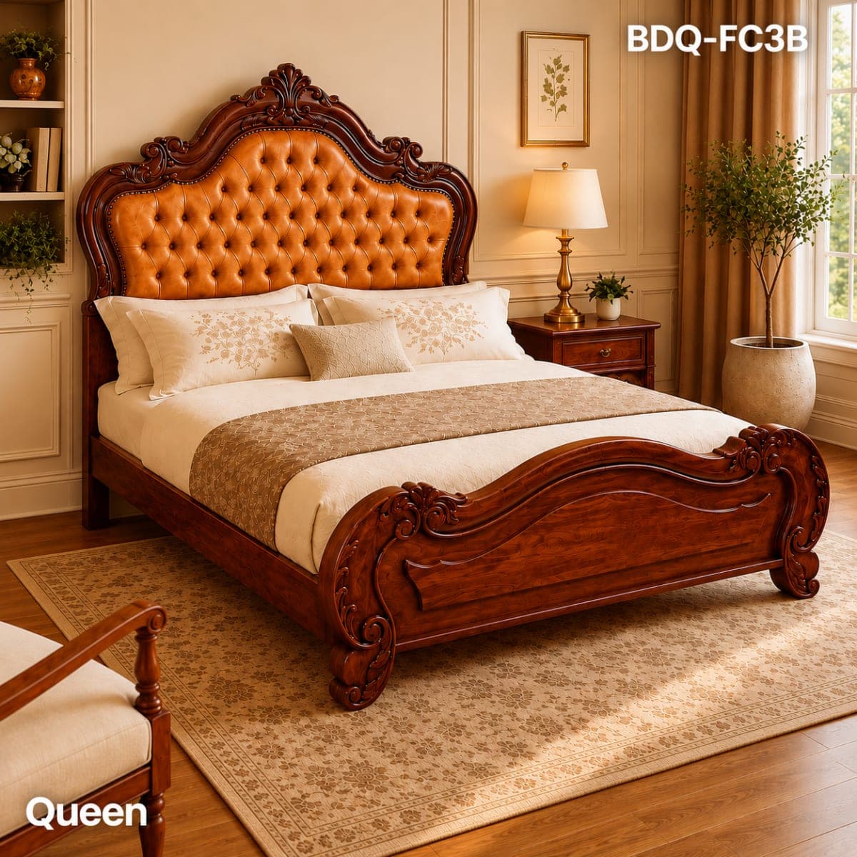 TEAK QUEEN BED JOK ULIR