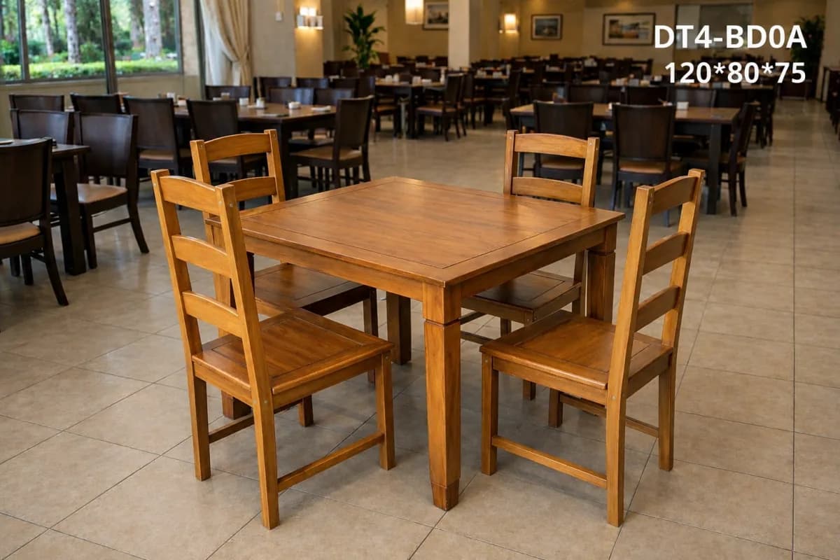 TEAK SIMPLE DINING TABLE 4 Seater