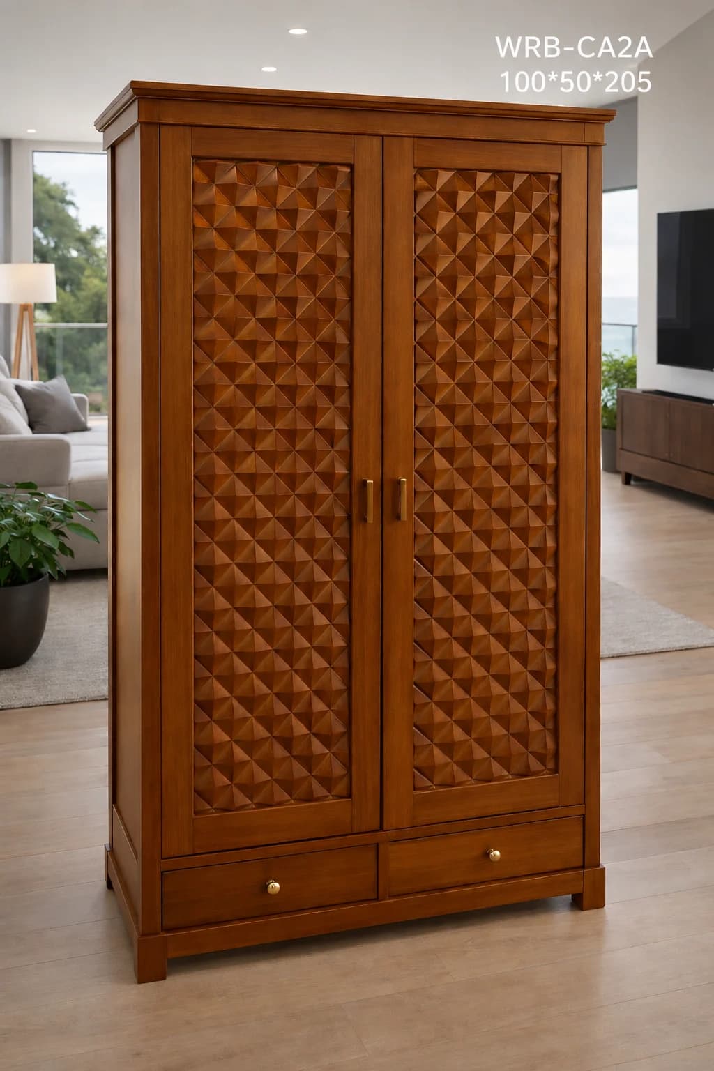 TEAK WARDROBE STORAGE 6'10"
