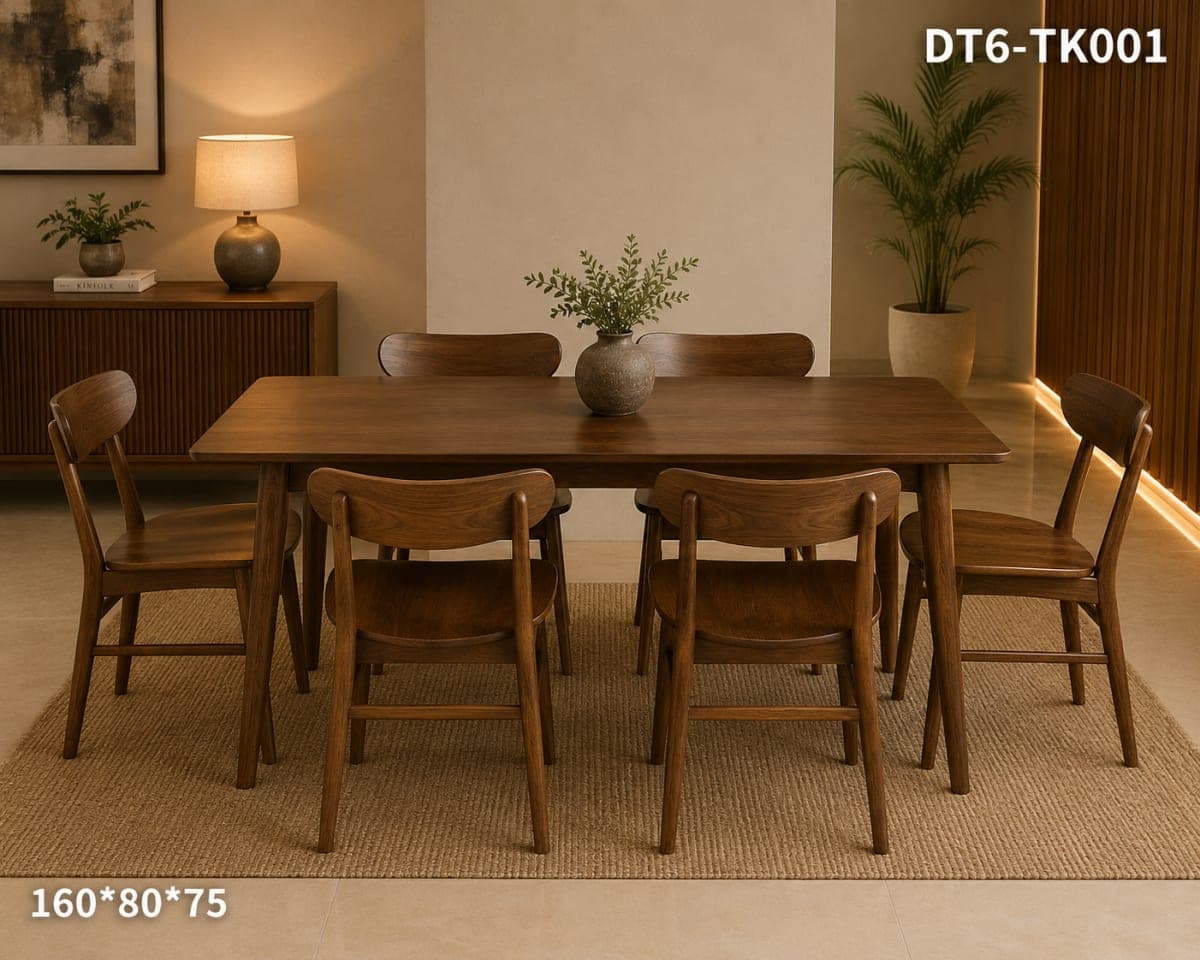 Teak Wood 6 Seater Dining Table