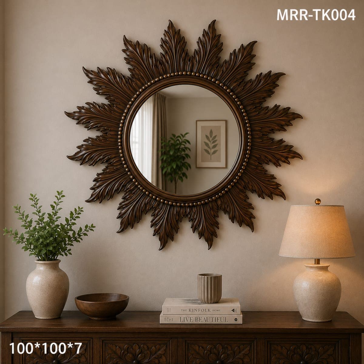 TEAK WOOD MIRROR FRAME